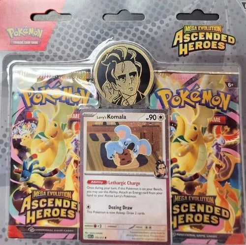 Pokemon Mega Evolution Ascended Heroes Erika + Larry 2 pack blister