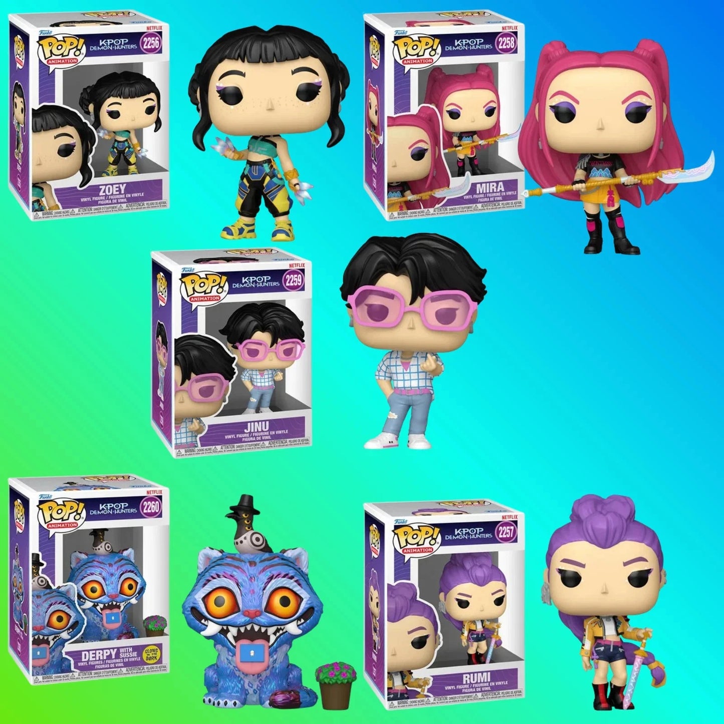 Funko Pop! - KPop Demon Hunters - Complete Set of 5