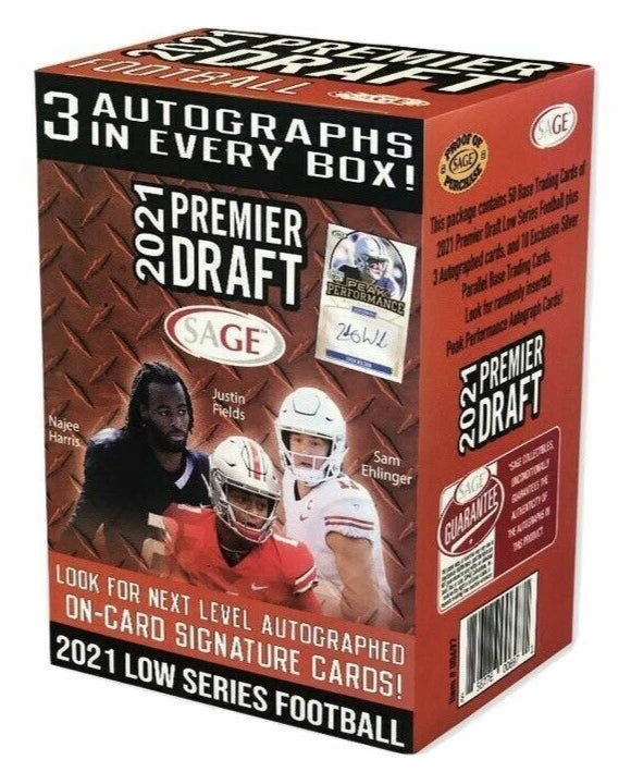 2021 SAGE FOOTBALL BLASTER BOX 3 AUTOS
