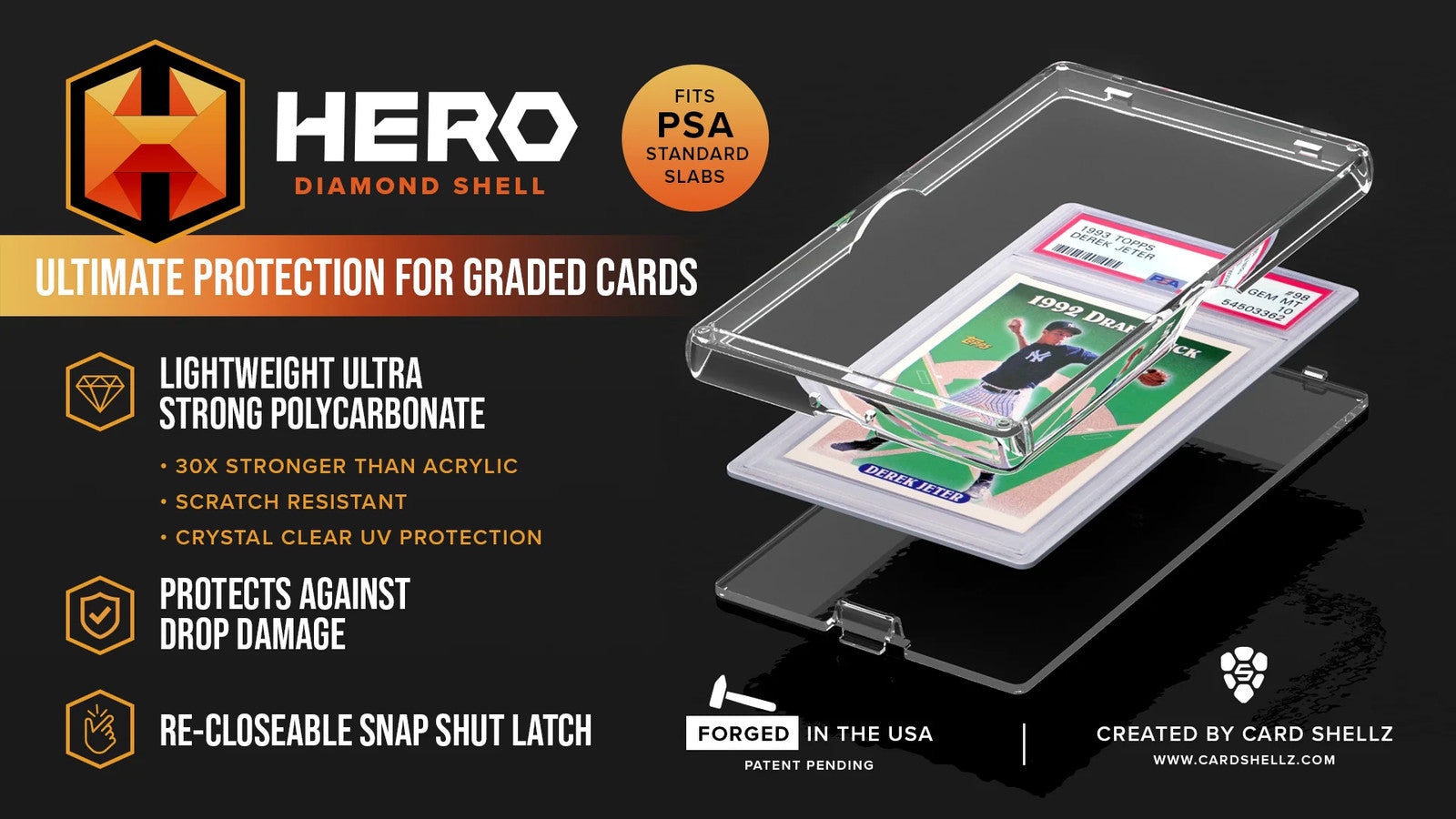 HERO Diamond Shell - Premium PSA Graded Card Case – Cardshellz