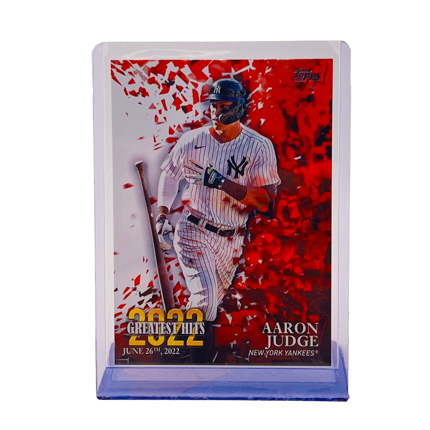 40PT Premium L-StandLoader Toploader - UV Shield BLUE TINT Seamless Frame