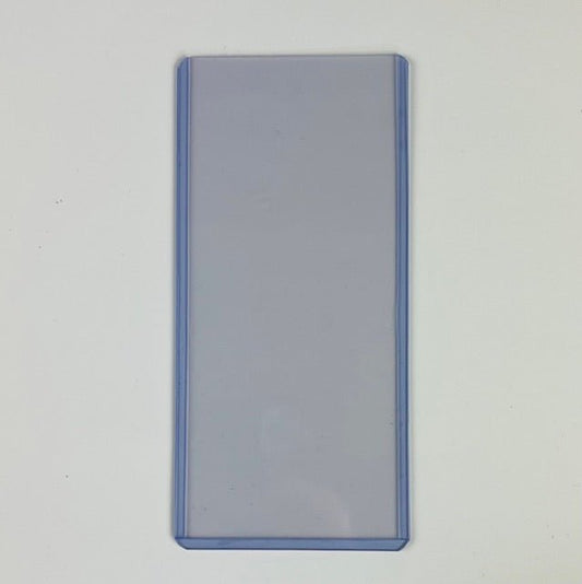 3"x 7" Premium Toploader Ticket Holder- Blue UV Hint - Cardshellz